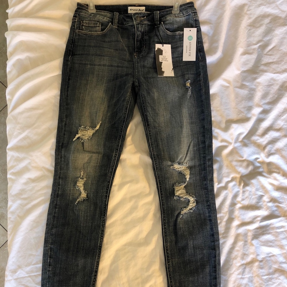 Never Been Worn Studio Blue Distressed Jeans